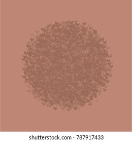 Heart choco pattern which consists of isolated elements. Modern style with beautiful elements in heart choco pattern.  Can be used as print, wallpaper, cards, valentine cards, logo, background