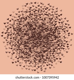 Heart choco vector which consists of isolated elements. Modern style with beautiful elements in heart choco vector. Can be used as print, wallpaper, cards, valentine cards, logo, background and etc.