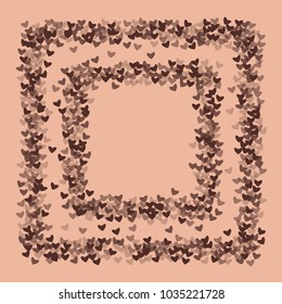 Heart choco vector which consists of isolated elements. Modern style with beautiful elements in heart choco vector. Can be used as print, wallpaper, cards, valentine cards, logo, background and etc.