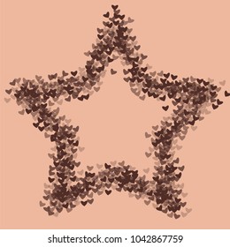 Heart choco vector which consists of isolated elements. Modern style with beautiful elements in heart choco vector. Can be used as print, wallpaper, cards, valentine cards, logo, background and etc.