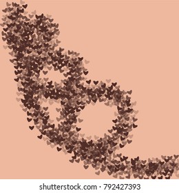 Heart choco vector which consists of isolated elements. Modern style with beautiful elements in heart choco vector.  Can be used as print, wallpaper, cards, valentine cards, logo, background and etc.