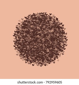 Heart choco vector which consists of isolated elements. Modern style with beautiful elements in heart choco vector.  Can be used as print, wallpaper, cards, valentine cards, logo, background and etc.