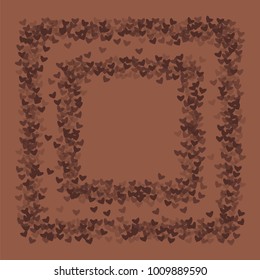 Heart choco which consists of isolated elements. Modern style with beautiful elements in heart choco. Can be used as print, wallpaper, cards, valentine cards, logo, background and etc.