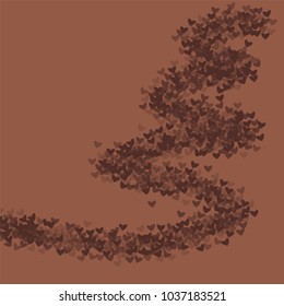 Heart choco which consists of isolated elements. Modern style with beautiful elements in heart choco. Can be used as print, wallpaper, cards, valentine cards, logo, background and etc.