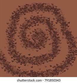 Heart choco which consists of isolated elements. Modern style with beautiful elements in heart choco.  Can be used as print, wallpaper, cards, valentine cards, logo, background and etc.