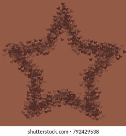 Heart choco which consists of isolated elements. Modern style with beautiful elements in heart choco.  Can be used as print, wallpaper, cards, valentine cards, logo, background and etc.