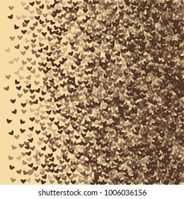 Heart chocolate background which consists of isolated elements. Modern style with beautiful elements in heart chocolate background. Can be used as print, wallpaper, cards, logo, background
