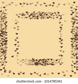 Heart chocolate background which consists of isolated elements. Modern style with beautiful elements in heart chocolate background. Can be used as print, wallpaper, cards, logo, background