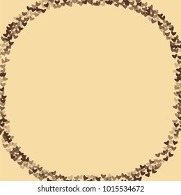 Heart chocolate background which consists of isolated elements. Modern style with beautiful elements in heart chocolate background. Can be used as print, wallpaper, cards, logo, background