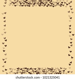 Heart chocolate background which consists of isolated elements. Modern style with beautiful elements in heart chocolate background. Can be used as print, wallpaper, cards, logo, background