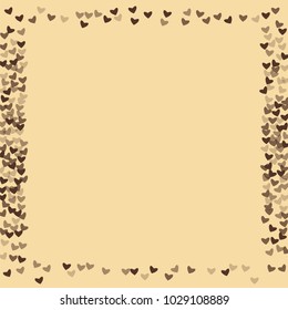 Heart chocolate background which consists of isolated elements. Modern style with beautiful elements in heart chocolate background. Can be used as print, wallpaper, cards, logo, background