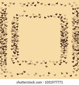 Heart chocolate background which consists of isolated elements. Modern style with beautiful elements in heart chocolate background. Can be used as print, wallpaper, cards, logo, background