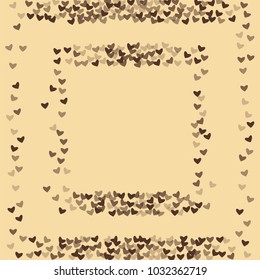 Heart chocolate background which consists of isolated elements. Modern style with beautiful elements in heart chocolate background. Can be used as print, wallpaper, cards, logo, background