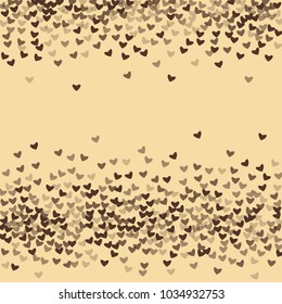 Heart chocolate background which consists of isolated elements. Modern style with beautiful elements in heart chocolate background. Can be used as print, wallpaper, cards, logo, background