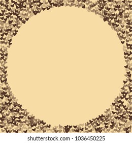 Heart chocolate background which consists of isolated elements. Modern style with beautiful elements in heart chocolate background. Can be used as print, wallpaper, cards, logo, background