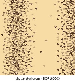 Heart chocolate background which consists of isolated elements. Modern style with beautiful elements in heart chocolate background. Can be used as print, wallpaper, cards, logo, background