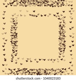 Heart chocolate background which consists of isolated elements. Modern style with beautiful elements in heart chocolate background. Can be used as print, wallpaper, cards, logo, background