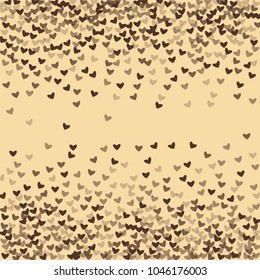 Heart chocolate background which consists of isolated elements. Modern style with beautiful elements in heart chocolate background. Can be used as print, wallpaper, cards, logo, background