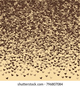 Heart chocolate background which consists of isolated elements. Modern style with beautiful elements in heart chocolate background. Can be used as print, wallpaper, cards, logo, background