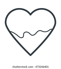 Heart Chocolate Colored Vector Icon