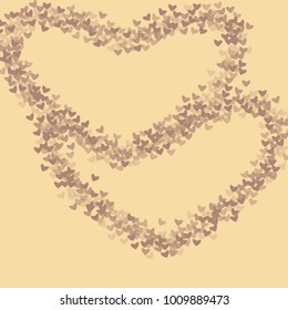 Heart chocolate isolated which consists of isolated elements. Modern style with beautiful elements in heart chocolate isolated. Can be used as print, wallpaper, cards, logo, background and etc.