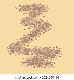 Heart chocolate isolated which consists of isolated elements. Modern style with beautiful elements in heart chocolate isolated. Can be used as print, wallpaper, cards, logo, background and etc.