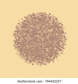 Heart chocolate isolated which consists of isolated elements. Modern style with beautiful elements in heart chocolate isolated. Can be used as print, wallpaper, cards, logo, background and etc.