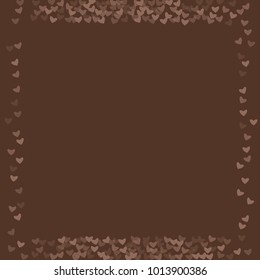 Heart chocolate pattern which consists of isolated elements. Modern style with beautiful elements in heart chocolate pattern. Can be used as print, wallpaper, cards, logo, background and etc.
