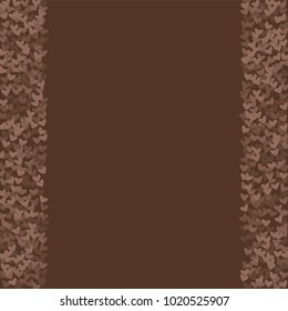 Heart chocolate pattern which consists of isolated elements. Modern style with beautiful elements in heart chocolate pattern. Can be used as print, wallpaper, cards, logo, background and etc.