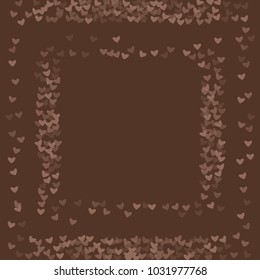 Heart chocolate pattern which consists of isolated elements. Modern style with beautiful elements in heart chocolate pattern. Can be used as print, wallpaper, cards, logo, background and etc.