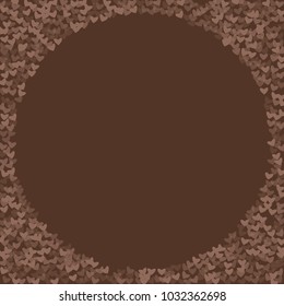 Heart chocolate pattern which consists of isolated elements. Modern style with beautiful elements in heart chocolate pattern. Can be used as print, wallpaper, cards, logo, background and etc.