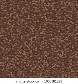 Heart chocolate pattern which consists of isolated elements. Modern style with beautiful elements in heart chocolate pattern. Can be used as print, wallpaper, cards, logo, background and etc.