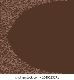 Heart chocolate pattern which consists of isolated elements. Modern style with beautiful elements in heart chocolate pattern. Can be used as print, wallpaper, cards, logo, background and etc.