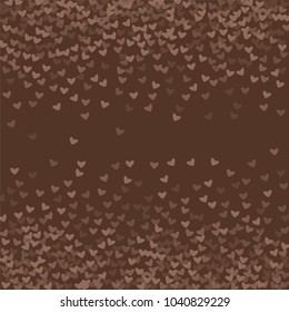 Heart chocolate pattern which consists of isolated elements. Modern style with beautiful elements in heart chocolate pattern. Can be used as print, wallpaper, cards, logo, background and etc.