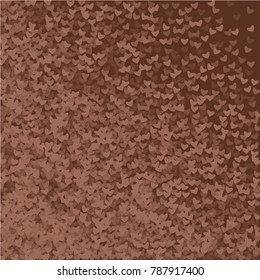 Heart chocolate pattern which consists of isolated elements. Modern style with beautiful elements in heart chocolate pattern.  Can be used as print, wallpaper, cards, logo, background and etc.