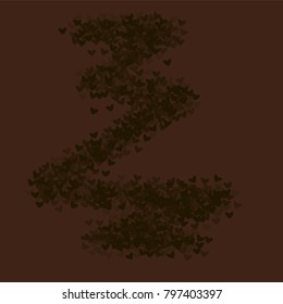 Heart chocolate vector which consists of isolated elements. Modern style with beautiful elements in heart chocolate vector. Can be used as print, wallpaper, cards, valentine cards, logo, background