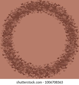 Heart chocolate which consists of isolated elements. Modern style with beautiful elements in heart chocolate. Can be used as print, wallpaper, cards, valentine cards, logo, background and etc.