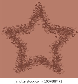 Heart chocolate which consists of isolated elements. Modern style with beautiful elements in heart chocolate. Can be used as print, wallpaper, cards, valentine cards, logo, background and etc.