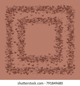 Heart chocolate  which consists of isolated elements. Modern style with beautiful elements in heart chocolate.  Can be used as print, wallpaper, cards, valentine cards, logo, background and etc.