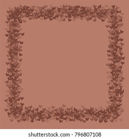 Heart chocolate which consists of isolated elements. Modern style with beautiful elements in heart chocolate. Can be used as print, wallpaper, cards, valentine cards, logo, background and etc.