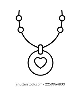 Heart choker Vector Icon easily modified

