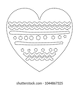 heart with christmas decoration