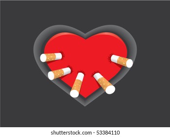 Heart and cigarettes