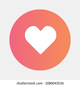 Heart circle background icon design