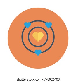 heart circle flat 