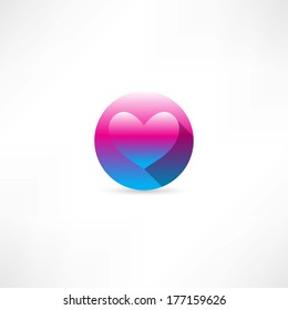 heart in a circle icon