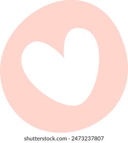 Heart In Circle Icon Vector Illustration