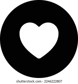 heart circle illustration with flat style