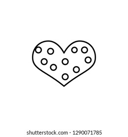 heart with circles icon. Element of Valentine's Day icon for mobile concept and web apps. Detailed heart with circles icon can be used for web and mobile