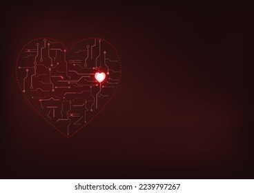 Herzkreislauf, abstrakter Technologie-Hintergrund.